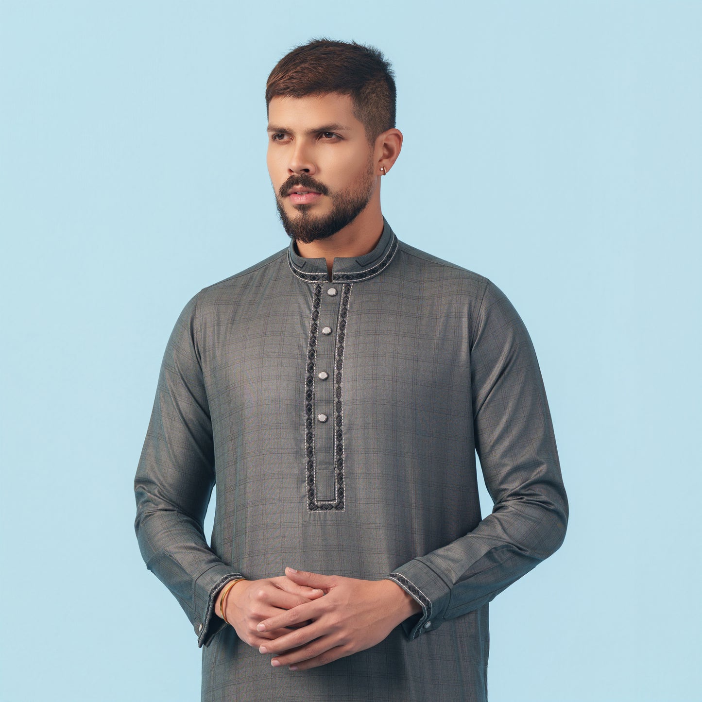 Signature Panjabi (Dark Grey)