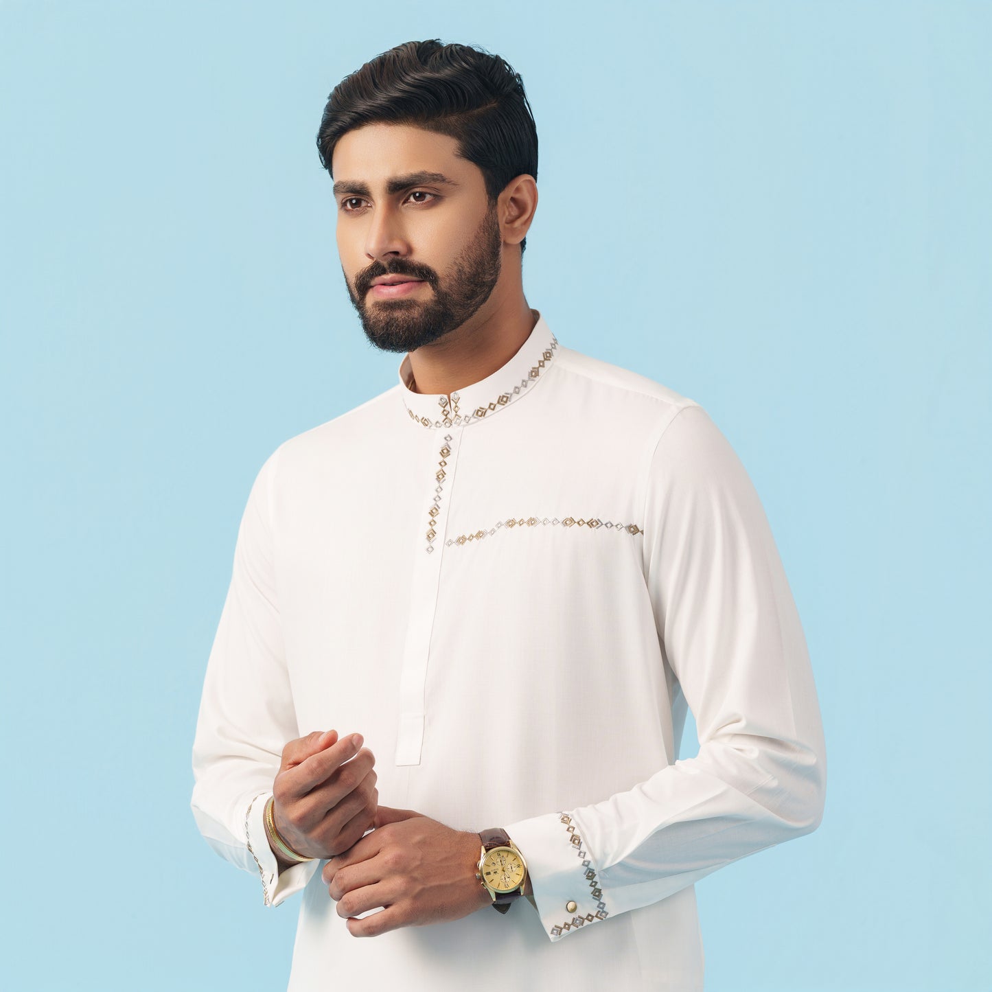 Signature Panjabi (Off White)