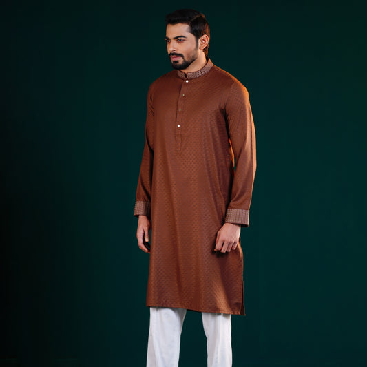 Signature Panjabi (Dark Brown)