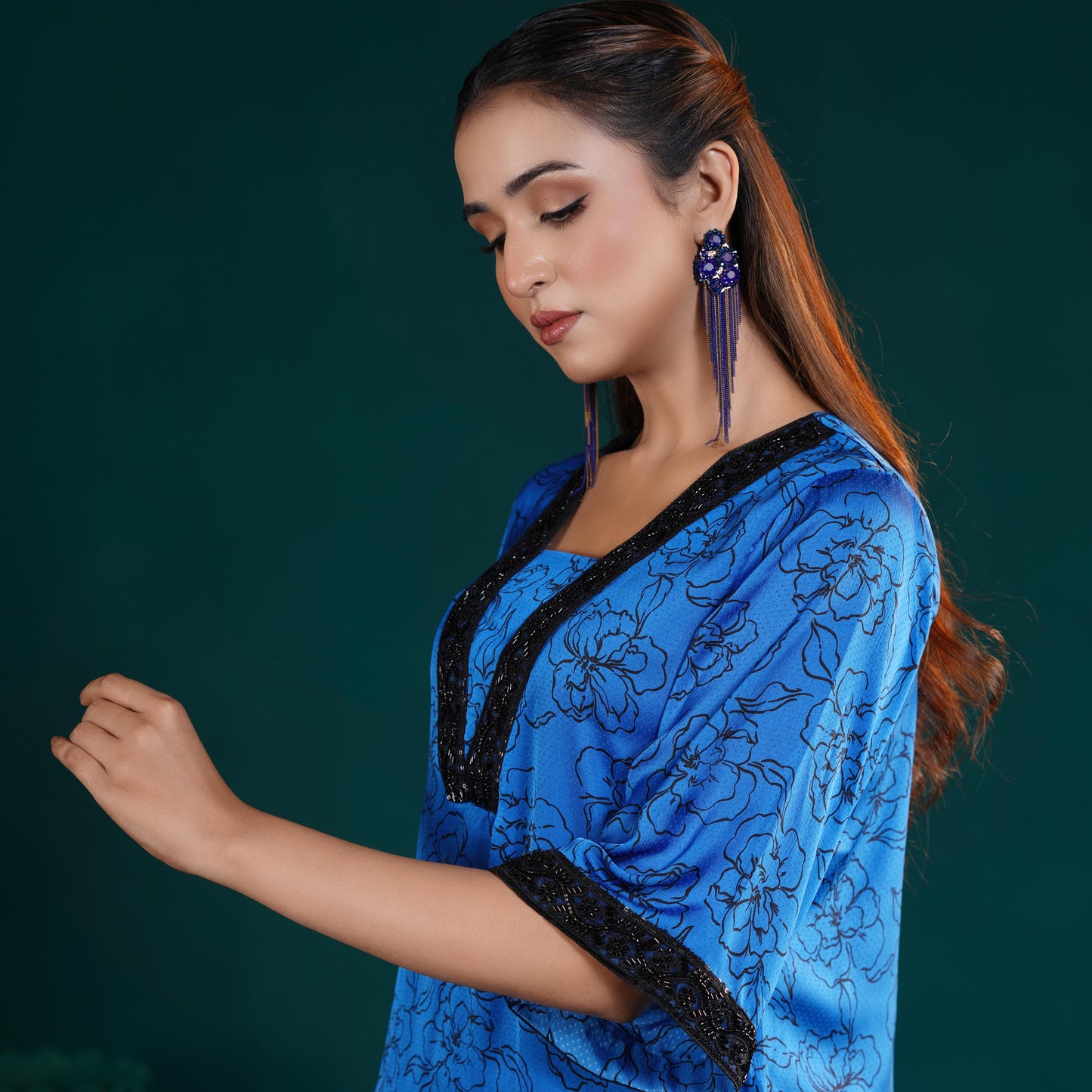 Signature Kurti (Royal Blue Printed)