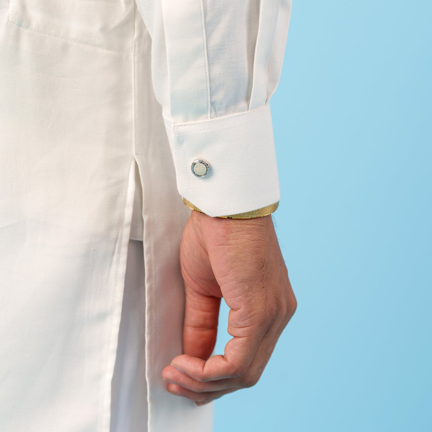 Royal Panjabi (White Round Neck)