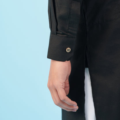 Royal Panjabi (Black Round Neck)