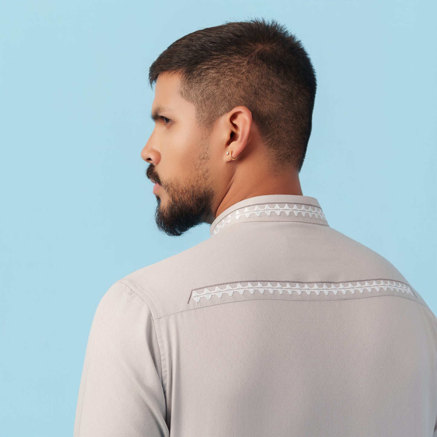 Signature Panjabi (Light Grey)