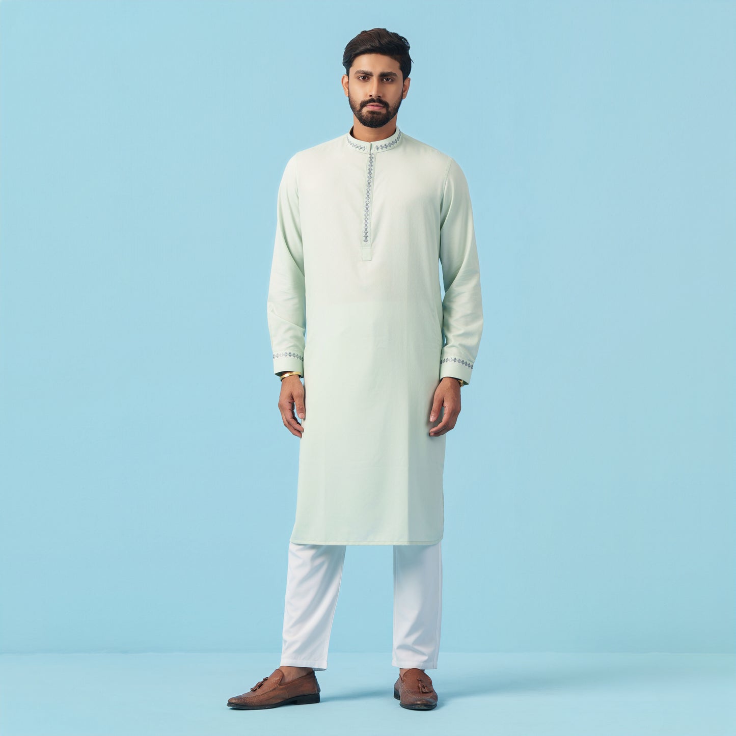 Signature Panjabi (Sage Green)