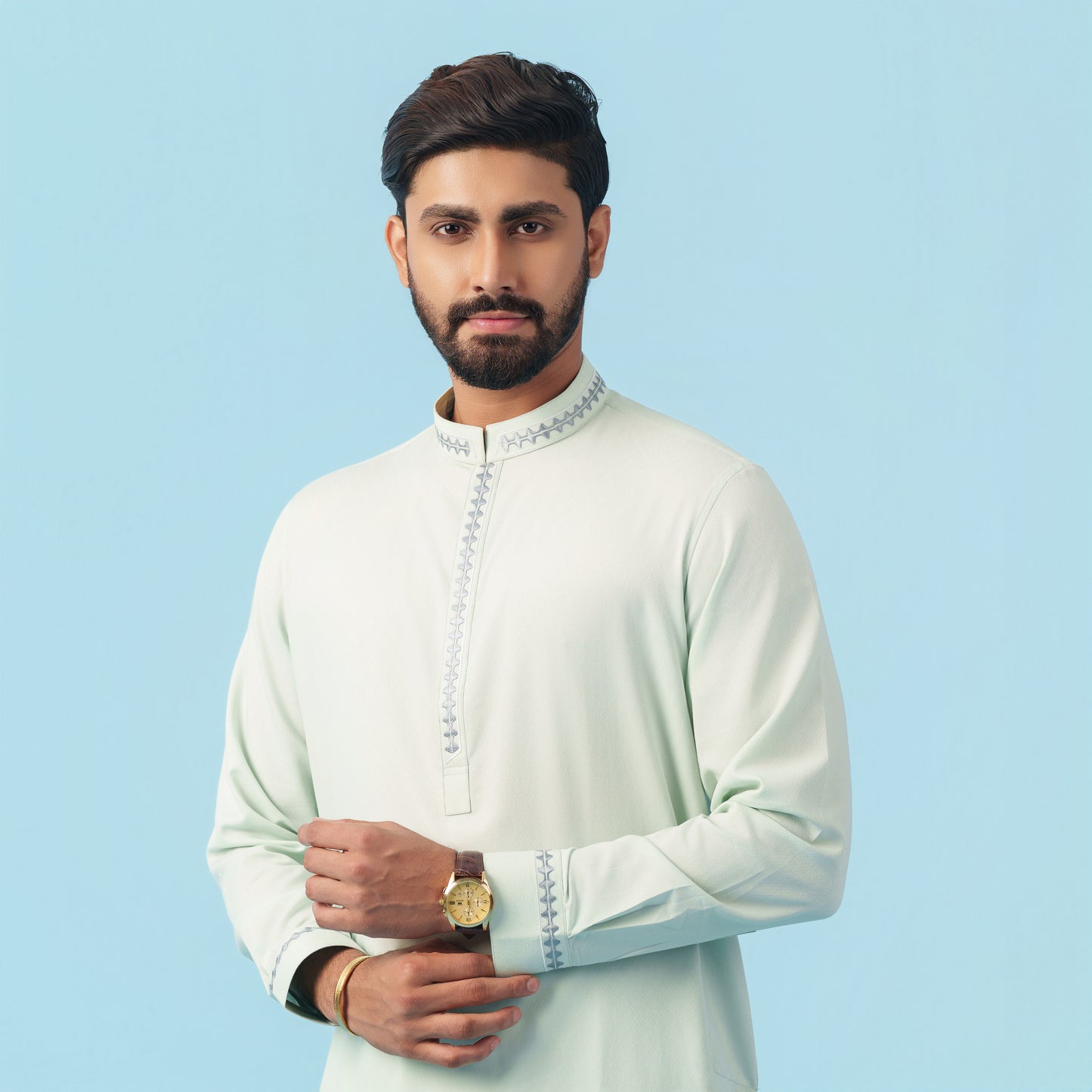 Signature Panjabi (Sage Green)