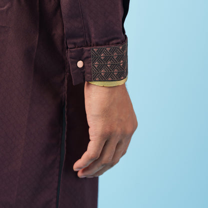 Signature Panjabi (Dark Maroon)