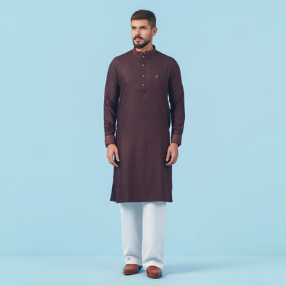 Signature Panjabi (Dark Maroon)