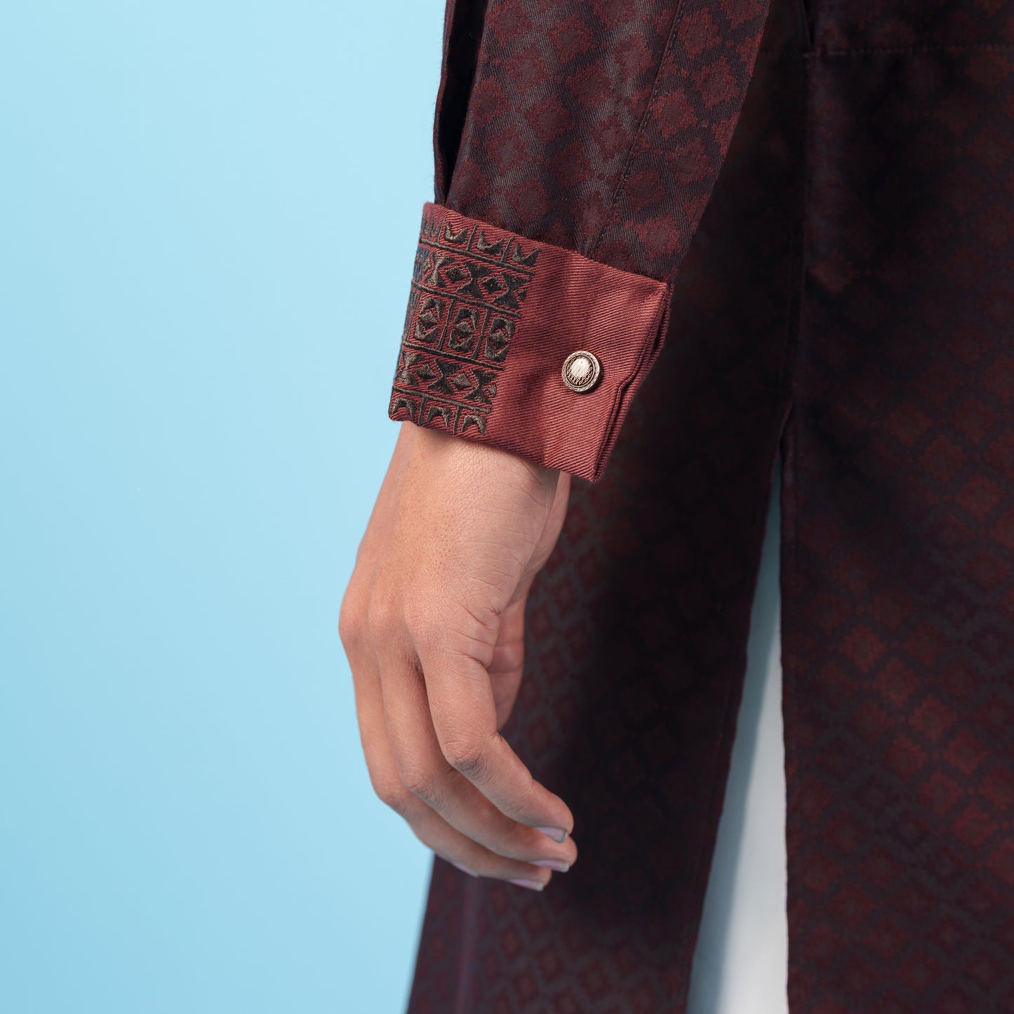 Signature Panjabi (Dark Maroon)