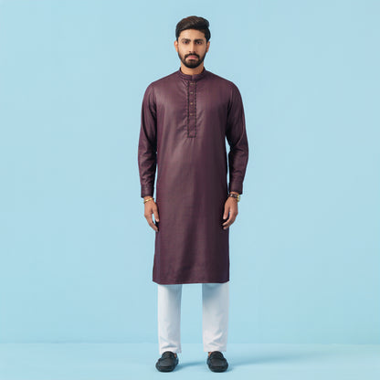 Signature Panjabi (Dark Maroon)