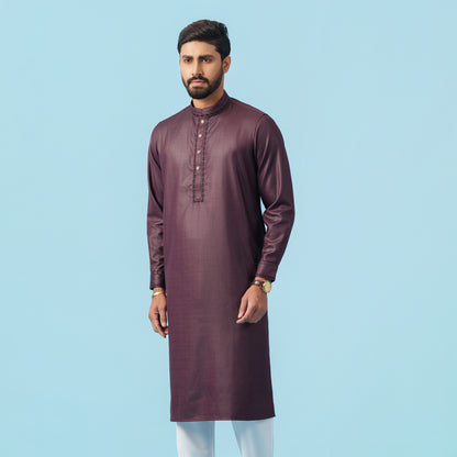 Signature Panjabi (Dark Maroon)