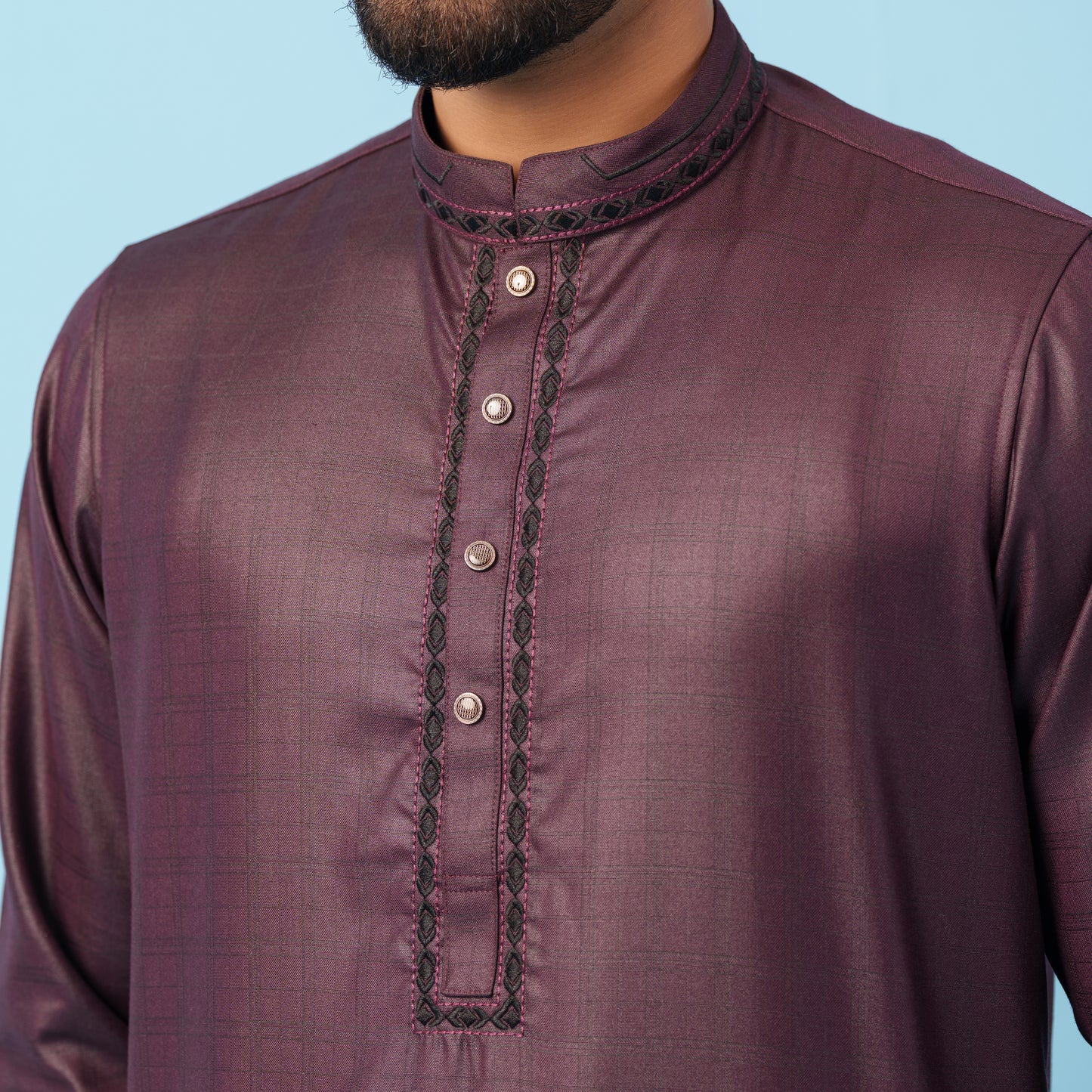 Signature Panjabi (Dark Maroon)