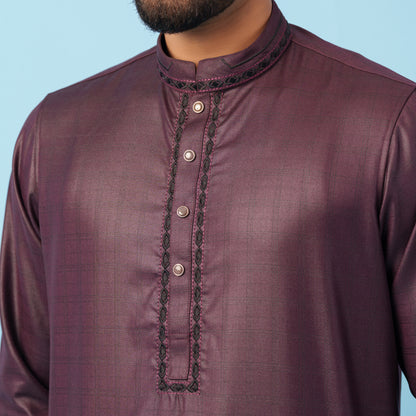 Signature Panjabi (Dark Maroon)