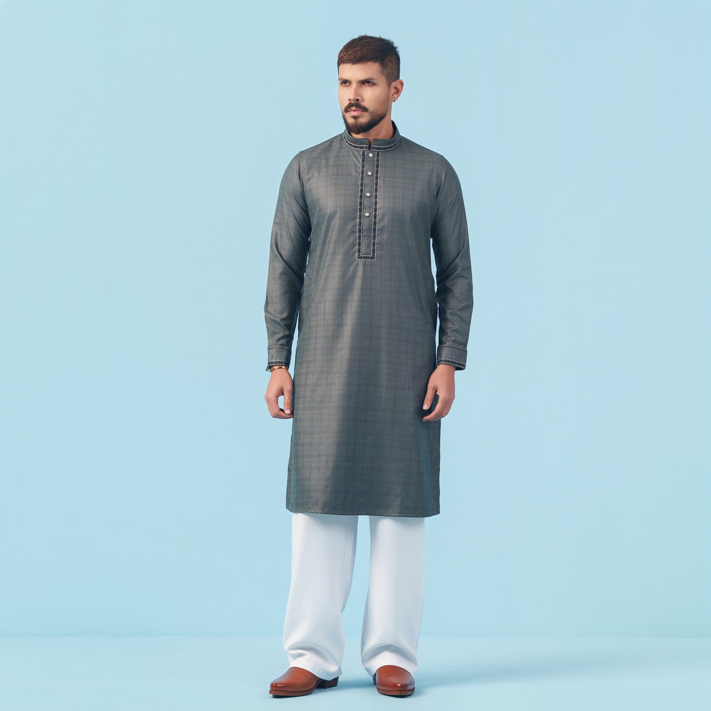 Signature Panjabi (Dark Grey)