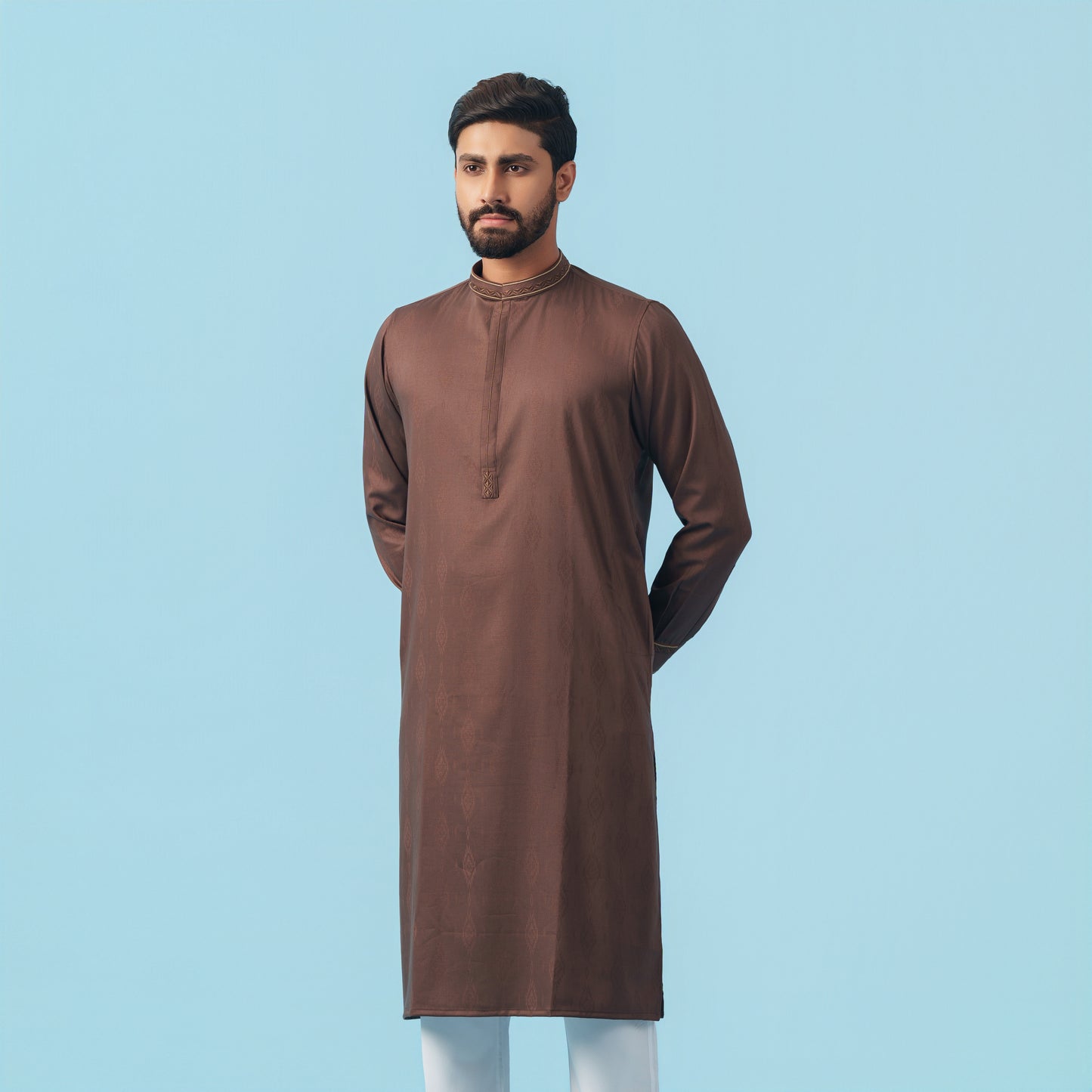 Signature Panjabi (Dark Brown)