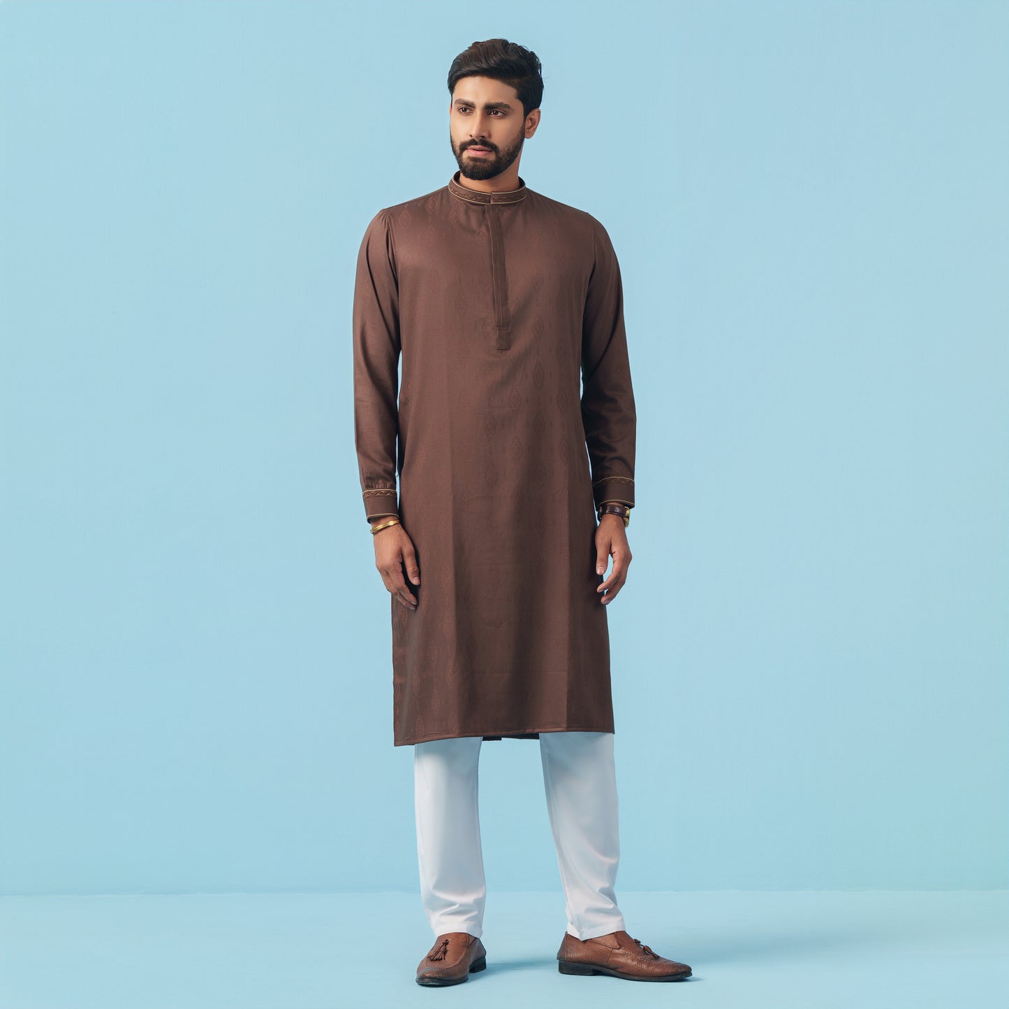 Signature Panjabi (Dark Brown)