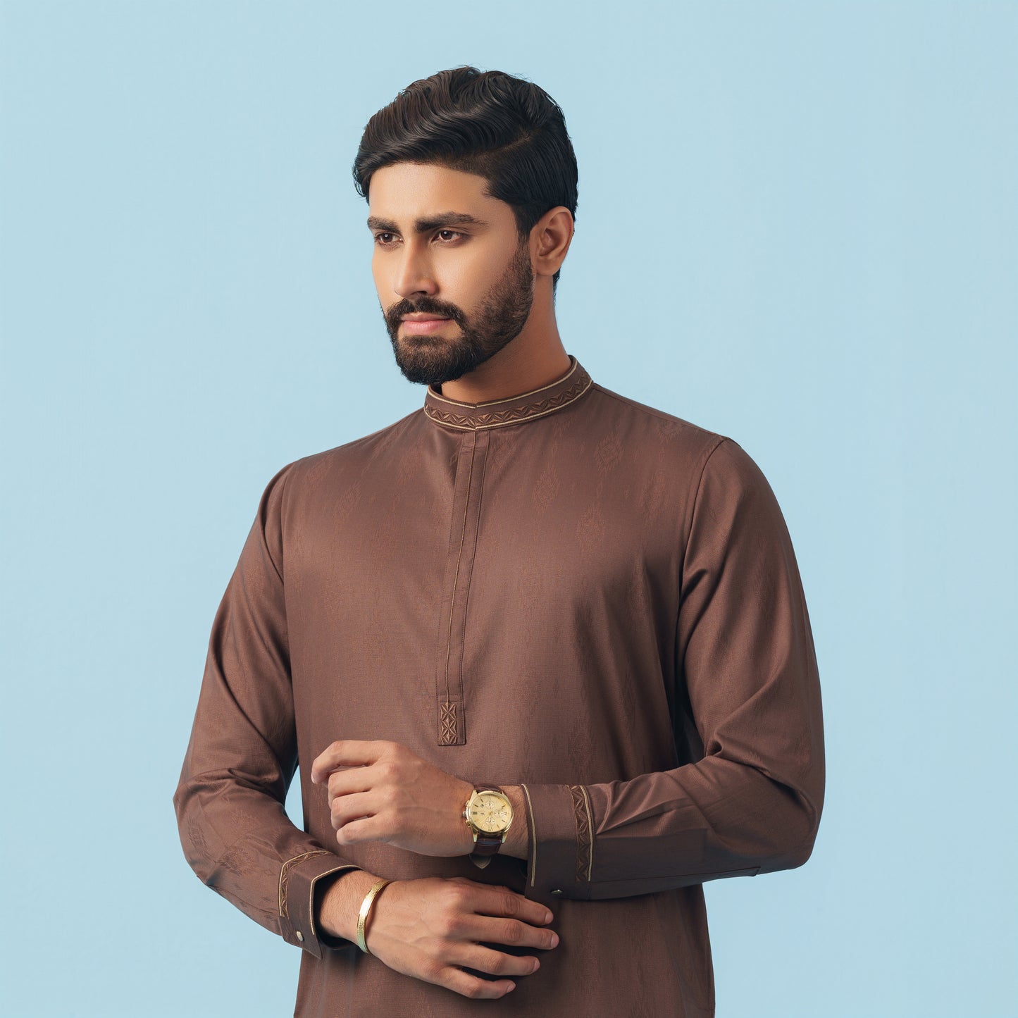 Signature Panjabi (Dark Brown)