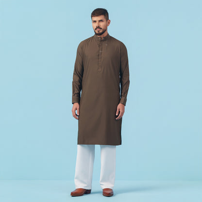 Signature Panjabi (Dark Brown)