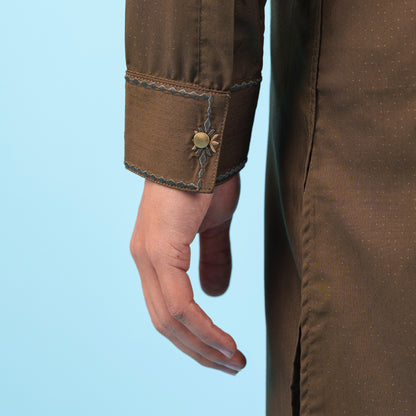 Signature Panjabi (Dark Brown)