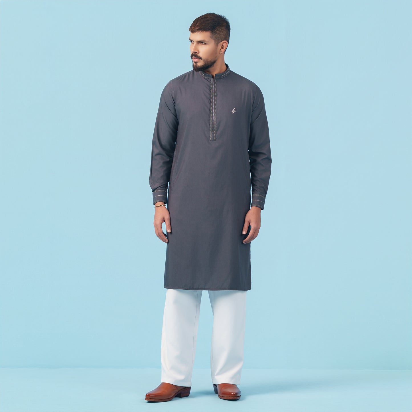 Signature Panjabi (Dark Grey)