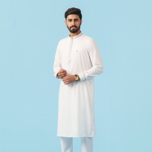 Signature Panjabi (Off White)