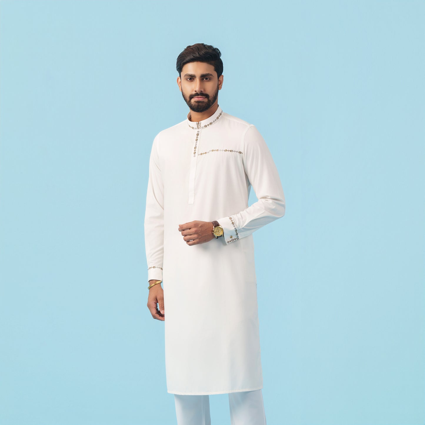 Signature Panjabi (Off White)