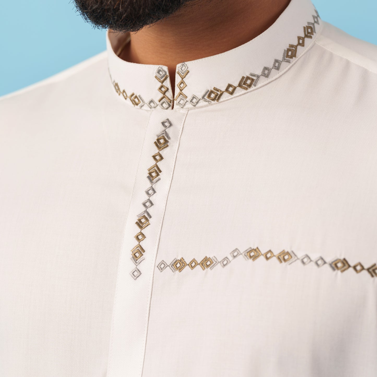 Signature Panjabi (Off White)