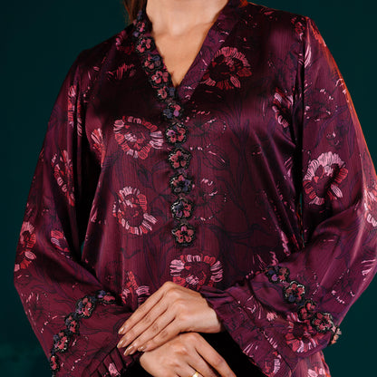 Signature 2-Piece Set (Deep Maroon Printed)