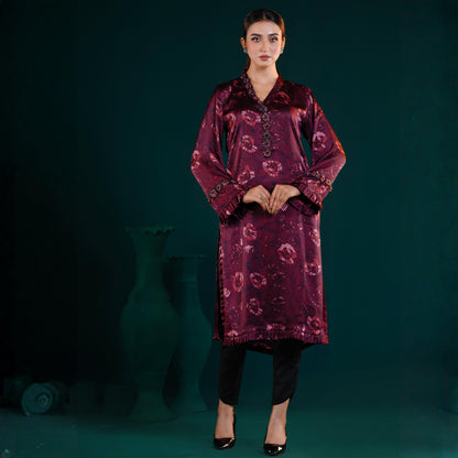 Signature 2-Piece Set (Deep Maroon Printed)