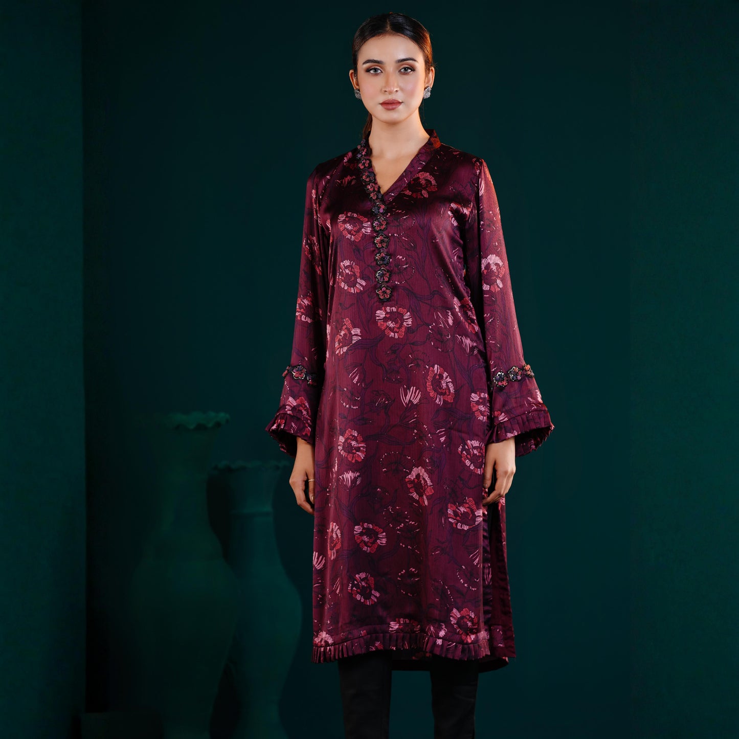 Signature 2-Piece Set (Deep Maroon Printed)