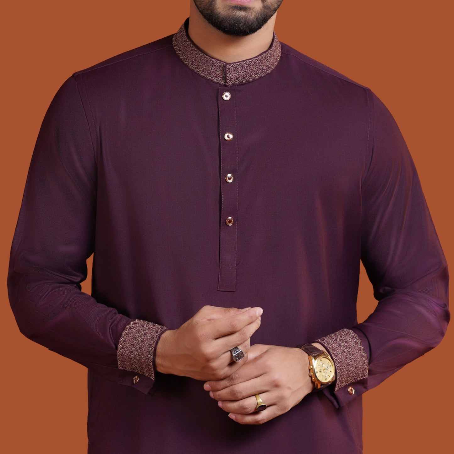 Imperial Panjabi (Dark Maroon)