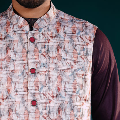 Signature Waistcoat (Multi-Colored Abstract)