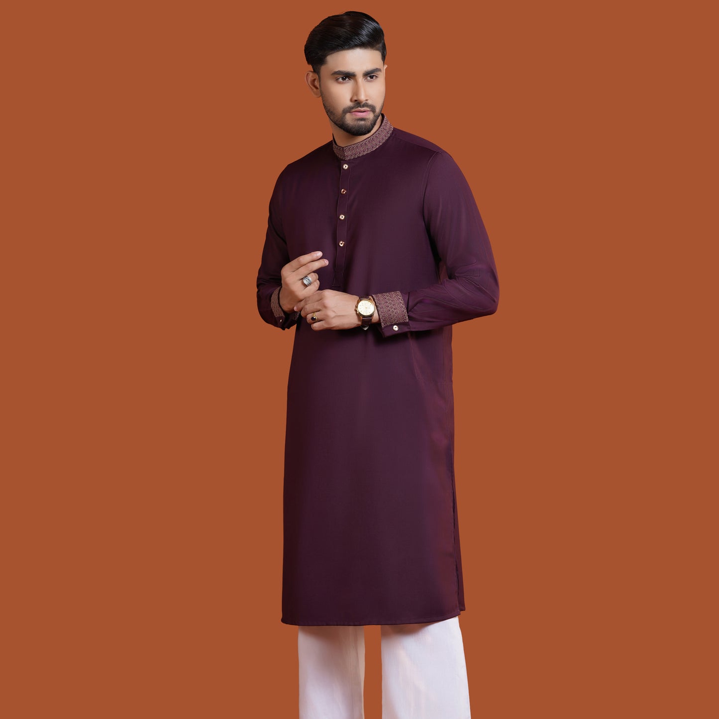 Imperial Panjabi (Dark Maroon)